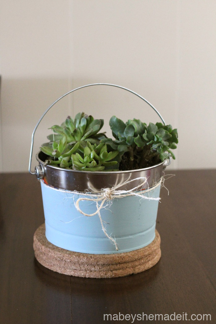 Succulent Centerpiece | Mabey She Made It #succulent #centerpiece