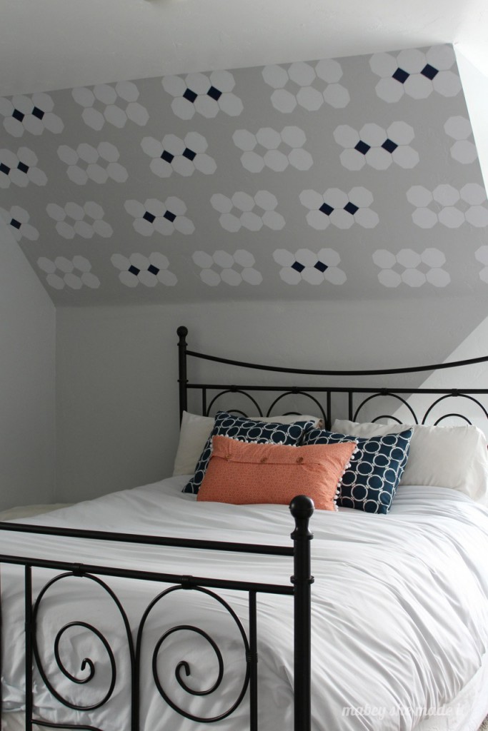 Geometric Vinyl Sticker Wall Tutorial | Mabey She Made It