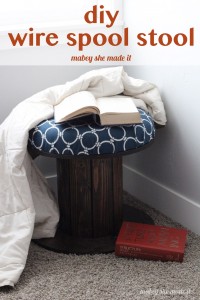 DIY Wire Spools Stool | Mabey She Made It