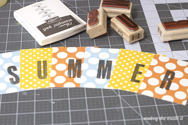 Using basic paper crafting tools, make this simple summer bunting in 20 minutes or less!
