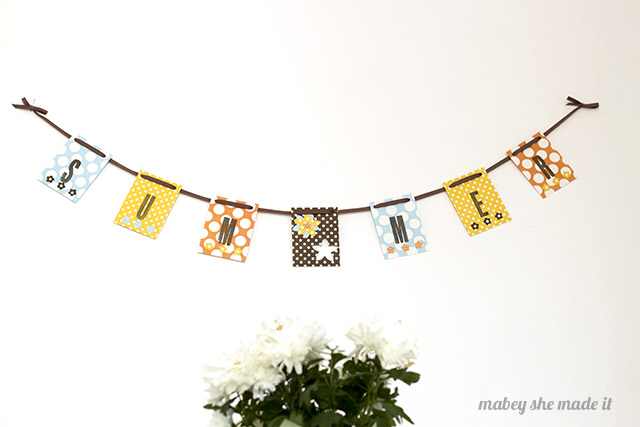 Using basic paper crafting tools, make this simple summer bunting in 20 minutes or less!