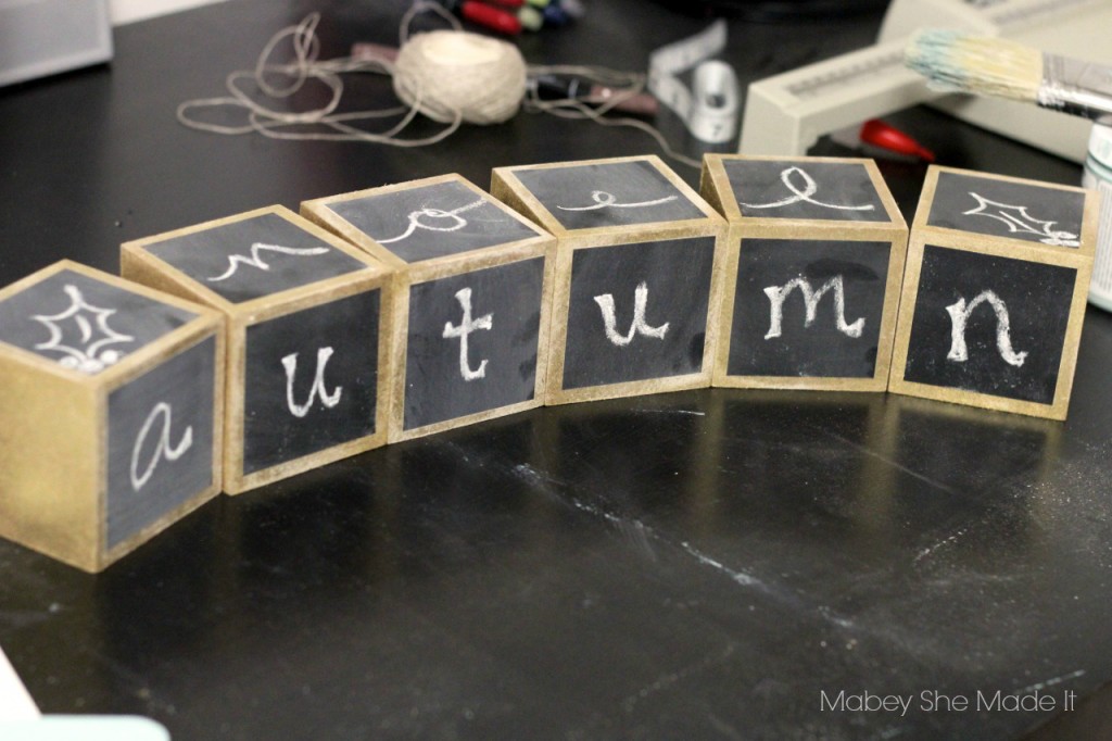 Seasonal Chalkboard Blocks Mabey She Made It