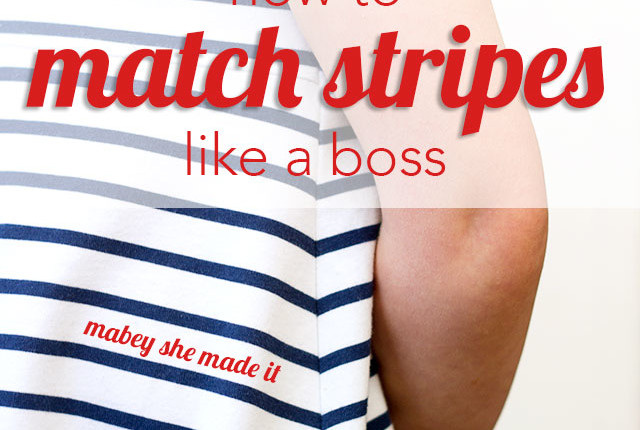 How to match stripes when sewing.