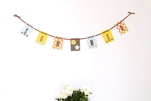 Using basic paper crafting tools, make this simple summer bunting in 20 minutes or less!