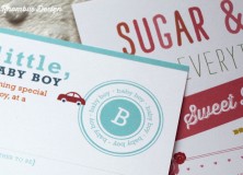 Baby Shower Invitations (Rouge Rhombus Design) and a Freshly Picked Giveaway!