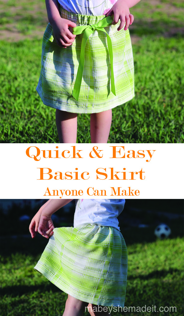 Quick and Easy Basic Skirt Tutorial • Mabey She Made It