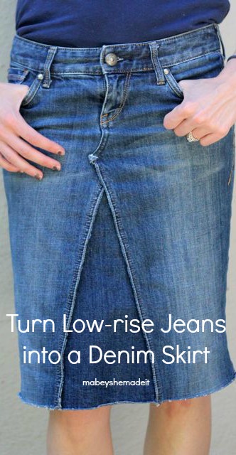 Turns Jeans into Skirts How to Make DIY Skirts Out of Denim