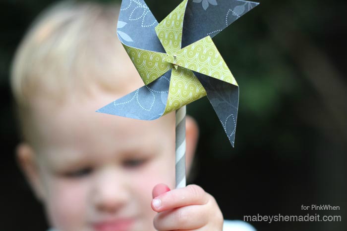 Pinwheel Tutorial and Template | Mabey She Made It | #pinwheel #summer