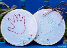 Embroidered Hand Print Tutorial