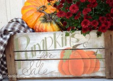 Handpainted Pumpkin Crate