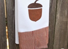 Acorn Tea Towel Freezer Paper Stencil Tutorial