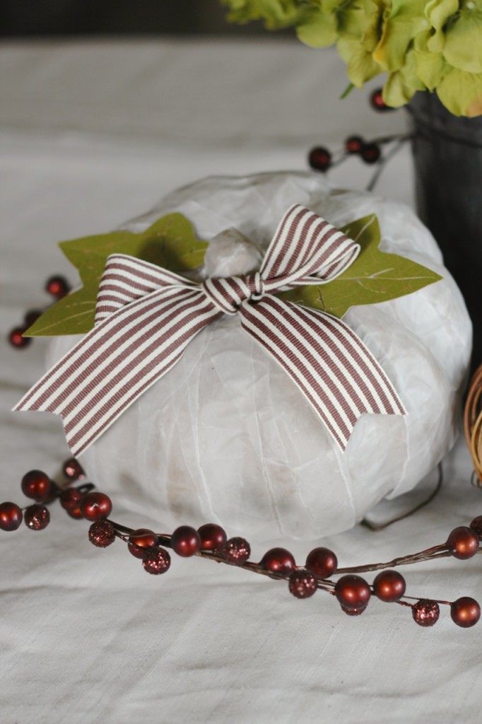 Vellum Pumpkin Centerpiece | Mabey She Made It | #pumpkin @coredinations