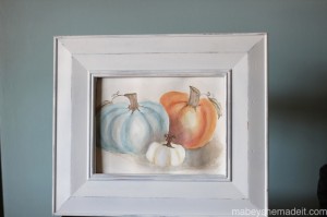 Free Pumpkin Watercolor Printable | Mabey She Made It | #pumpkin #falldecor #watercolor