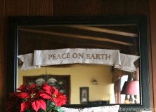 Peace on Earth Linen Ribbon Banner