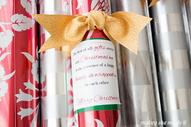 Christmas Gift Wrap Printable (Neighbor Gift Idea)