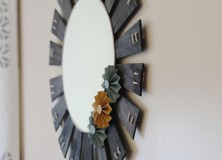 DIY Sunburst Mirror: Lamp Shade Upcycle