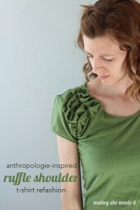 This tutorial for an anthropologie-inspired t-shirt refashion is so fun