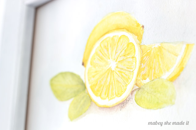 Lemon Watercolor Printable for Summer