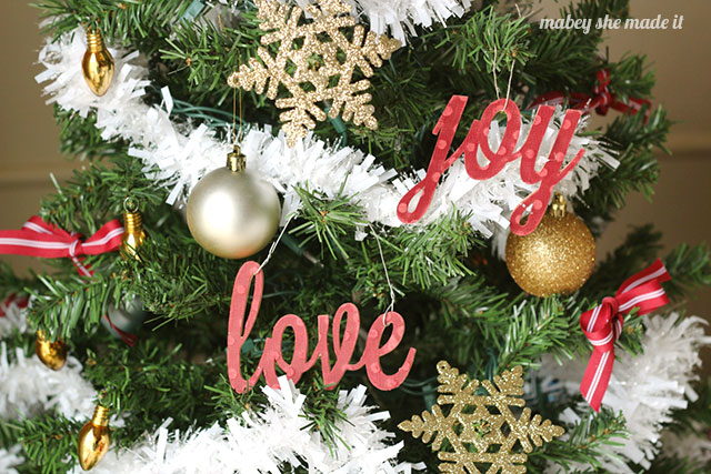 Peace, Love, and Joy Ornaments