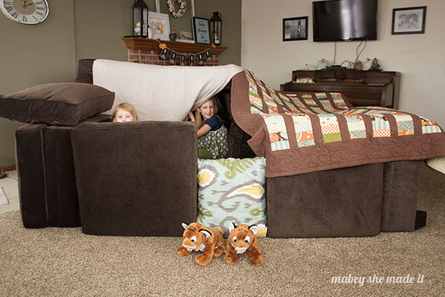 Snowy Day Sofa Fort Building